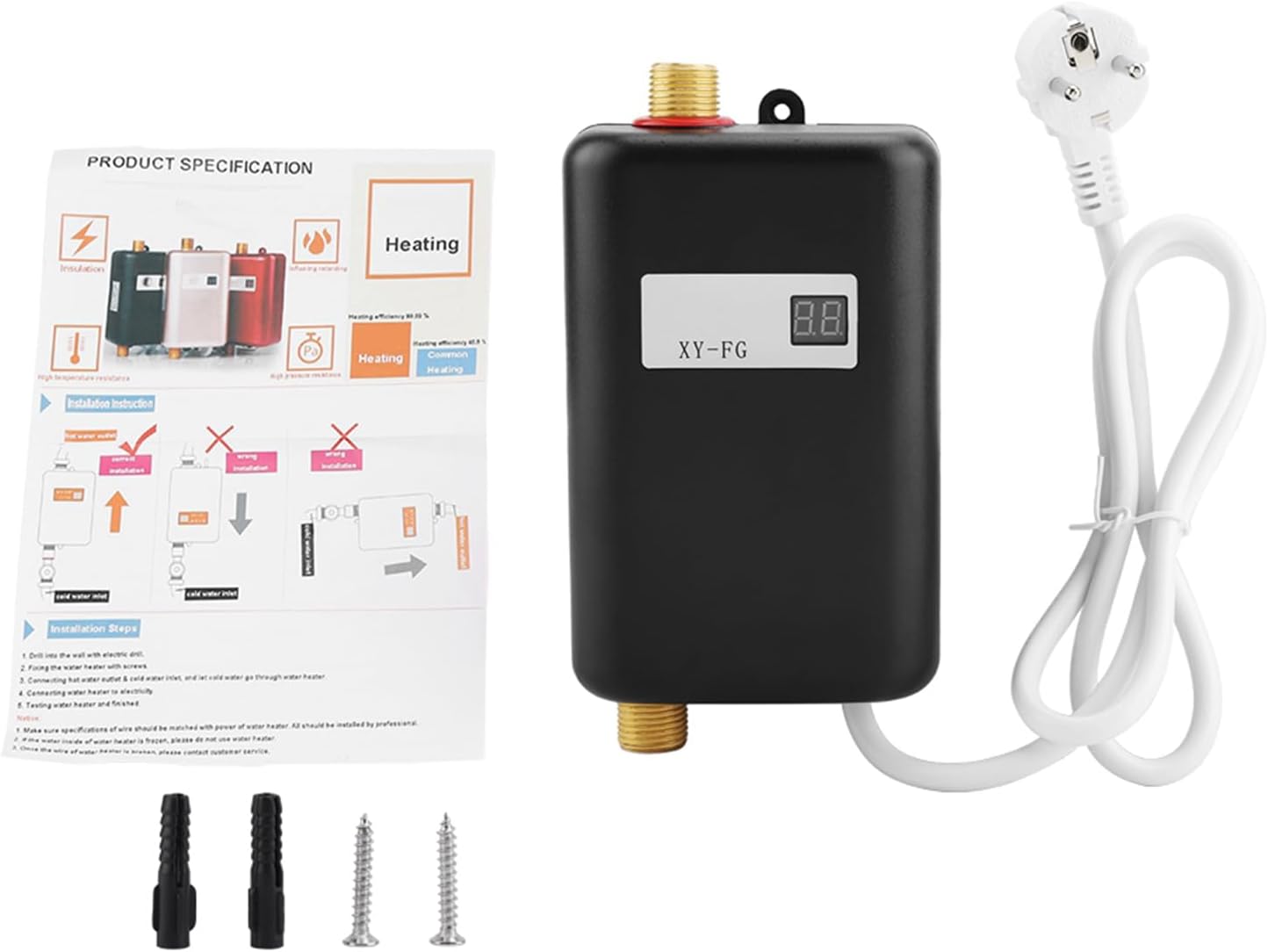 Wakects — Chauffe-eau instantané 3800W